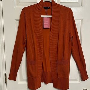 Orange Long Sleeved Cardigan NWT